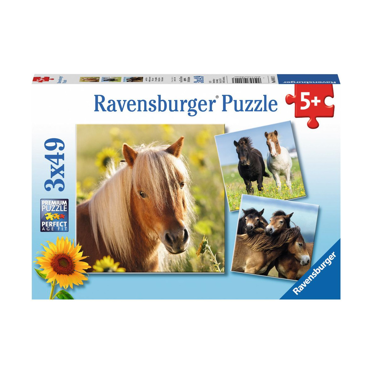 Ravensburger - Liebe Pferde, 3 x 49 Teile