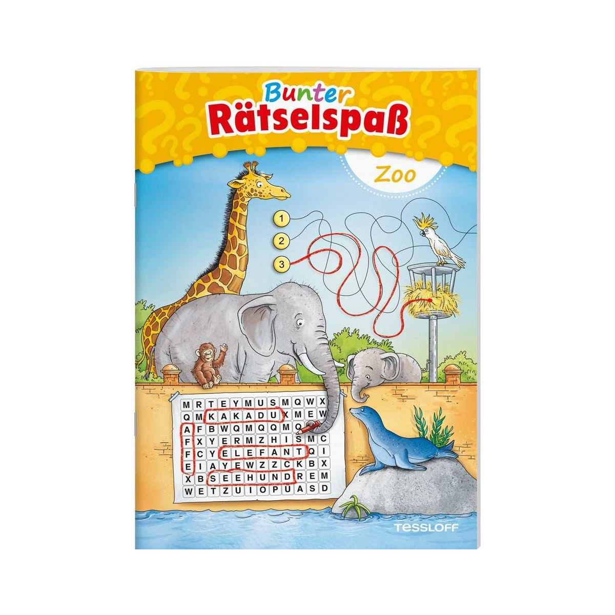 Tessloff - Malen & Rätseln und mehr - Bunter Rätselspaß - Zoo