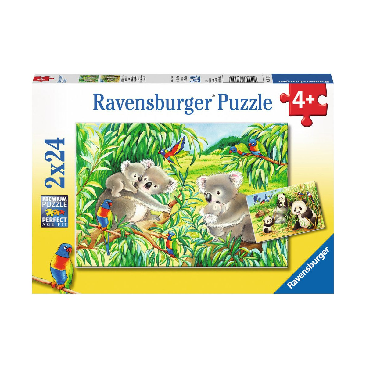 Ravensburger - Süße Koalas und Pandas, 2 x 24 Teile