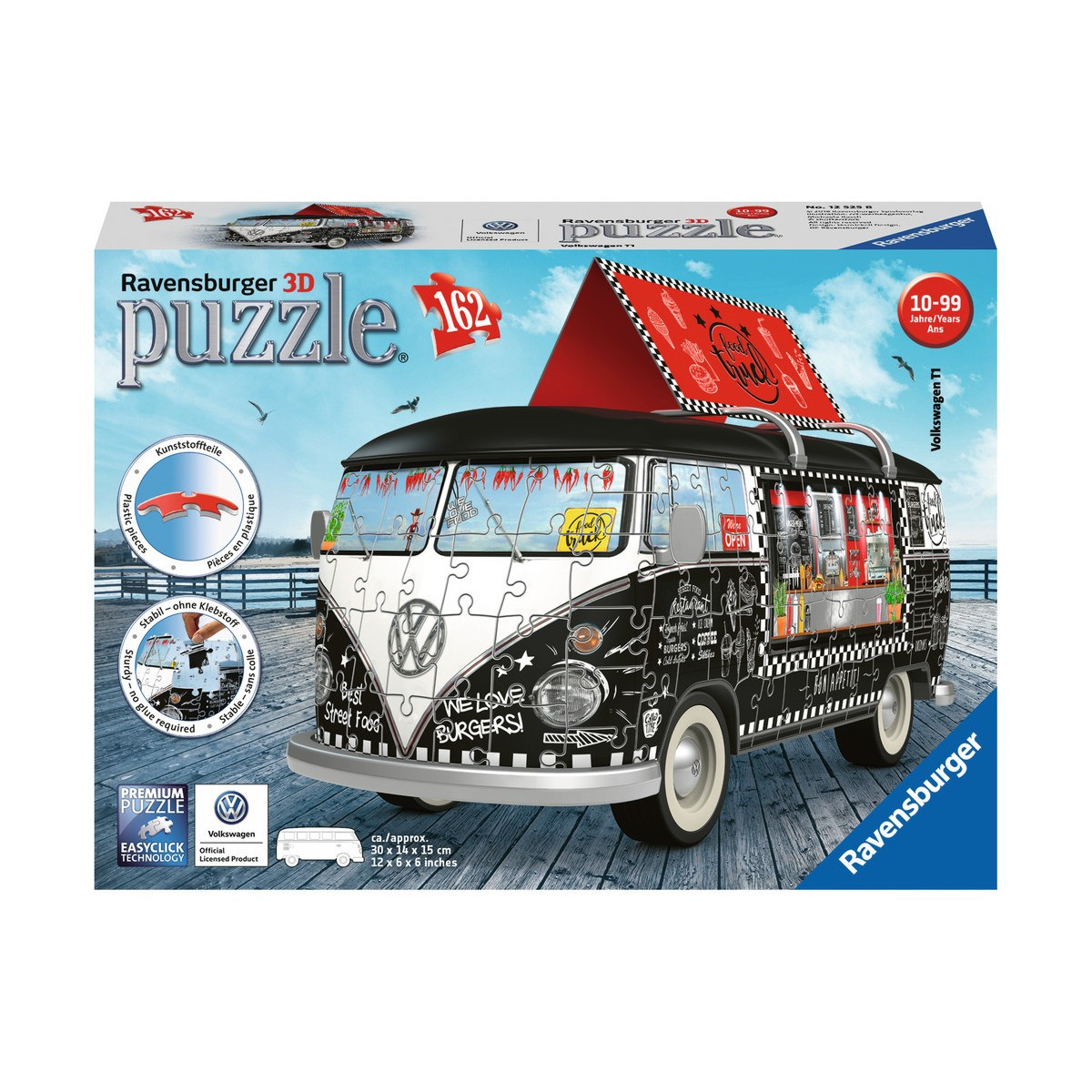 Ravensburger Puzzle - 3D Puzzle - Volkswagen T1 - Food Truck, 162 Teile