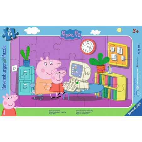 Ravensburger - Peppa am Computer, 15 Teile