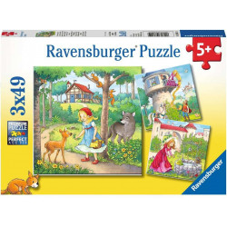 Ravensburger - Rapunzel, Rotkäppchen & der Froschkönig, 3 x 49 Teile