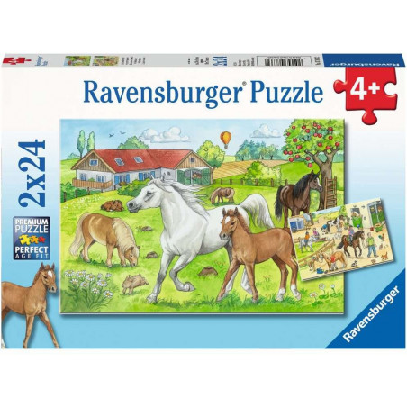 Ravensburger - Auf dem Pferdehof, 2 x 24 Teile