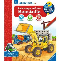 Ravensburger - Wieso? Weshalb? Warum? aktiv-Heft: Fahrzeuge auf der Baustelle