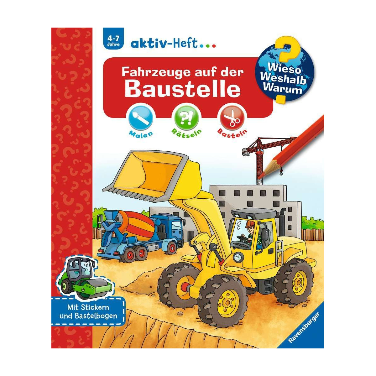 Ravensburger - Wieso? Weshalb? Warum? aktiv-Heft: Fahrzeuge auf der Baustelle