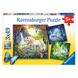 Ravensburger - Schöne Einhörner, 3 x 49 Teile