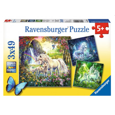 Ravensburger - Schöne Einhörner, 3 x 49 Teile