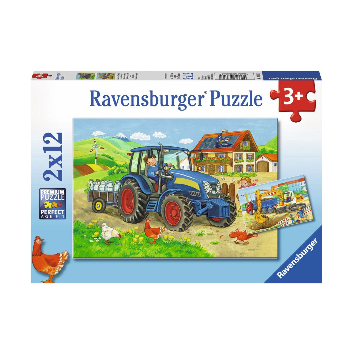 Ravensburger - Baustelle und Bauernhof, 2 x 12 Teile