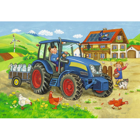 Ravensburger - Baustelle und Bauernhof, 2 x 12 Teile
