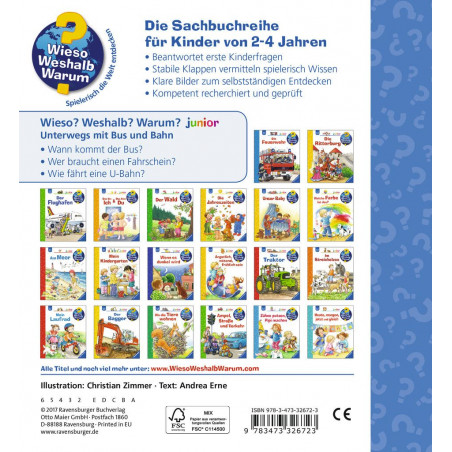Ravensburger - Wieso? Weshalb? Warum? junior: Unterwegs mit Bus und Bahn, Band 63