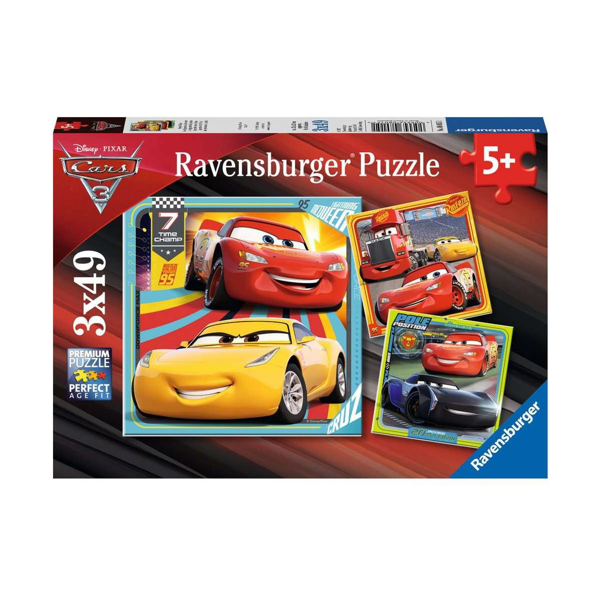 Ravensburger - Bunte Flitzer, 3 x 49 Teile