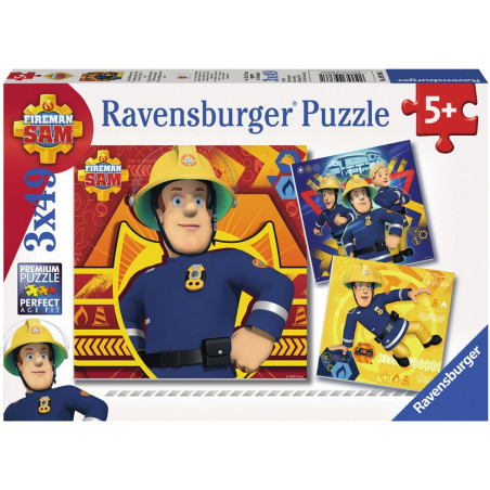 Ravensburger - Bei Gefahr Sam rufen, 3 x 49 Teile Ravensburger - Bei Gefahr Sam rufen, 3 x 49 Teile