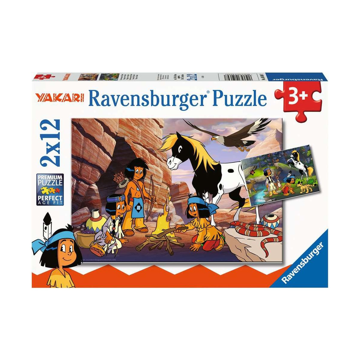 Ravensburger - Unterwegs mit Yakari, 2 x 12 Teile