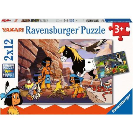 Ravensburger - Unterwegs mit Yakari, 2 x 12 Teile