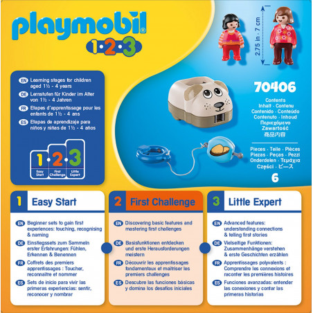 PLAYMOBIL 1.2.3. - 70406 Mein Schiebehund