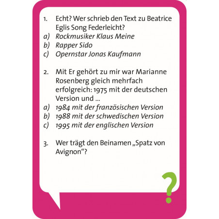 moses. - Pocket Quiz - I love Schlager