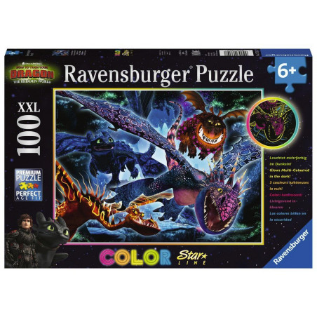 Ravensburger - Dragons - Leuchtende Dragons, 100 Teile