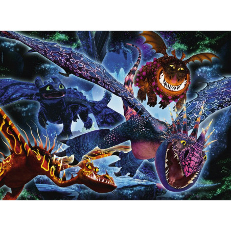 Ravensburger - Dragons - Leuchtende Dragons, 100 Teile