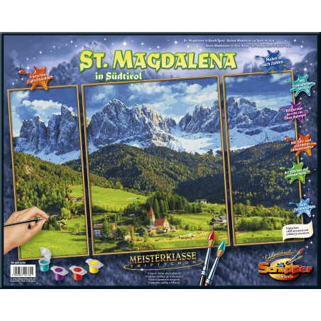 Schipper Malen-nach-Zahlen - Meisterklasse Triptychon - St. Magdalena in Südtirol