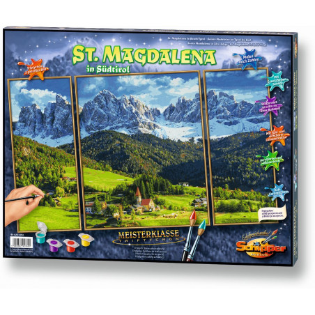 Schipper Malen-nach-Zahlen - Meisterklasse Triptychon - St. Magdalena in Südtirol