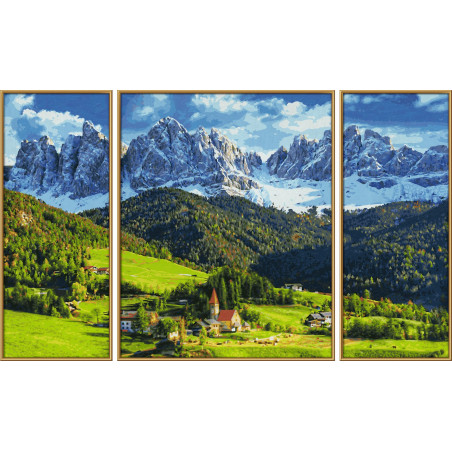 Schipper Malen-nach-Zahlen - Meisterklasse Triptychon - St. Magdalena in Südtirol