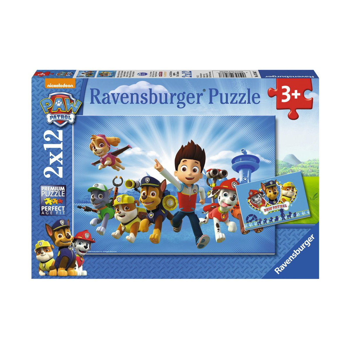 Ravensburger - Ryder und die Paw Patrol, 2 x 12 Teile