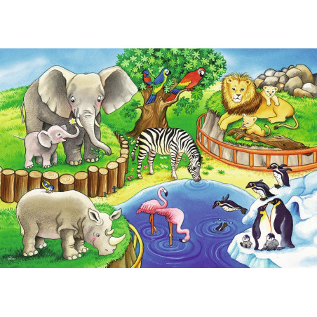 Ravensburger - Tiere im Zoo, 2 x 12 Teile