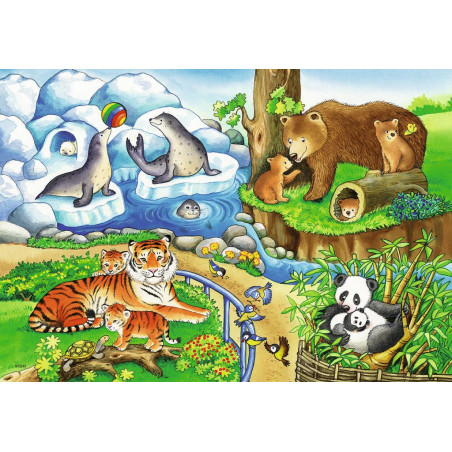 Ravensburger - Tiere im Zoo, 2 x 12 Teile