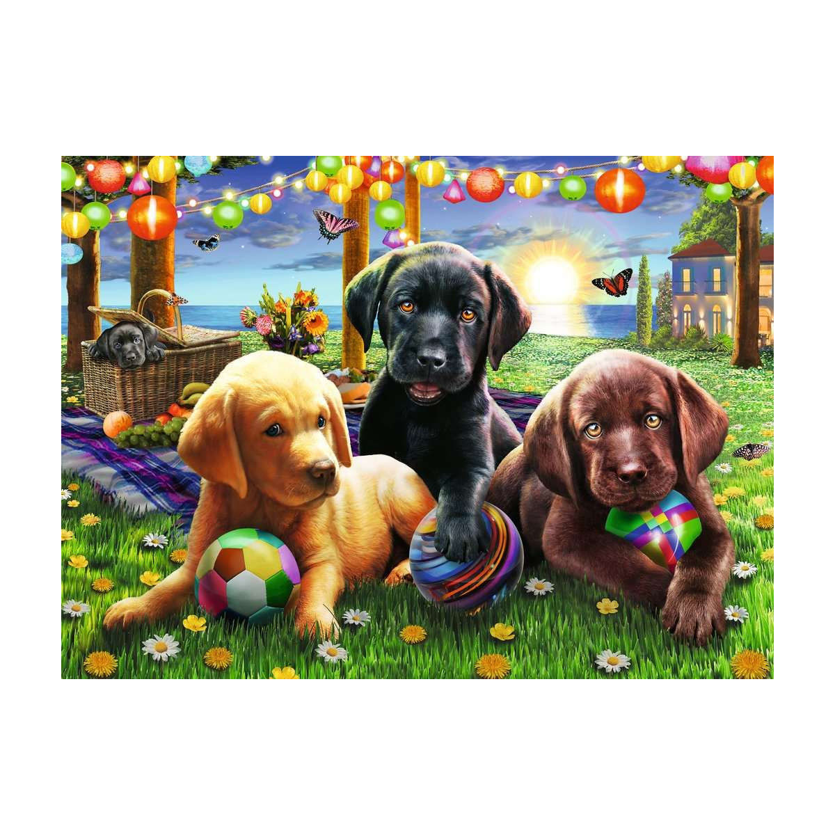 Ravensburger - Hunde Picknick, 100 Teile