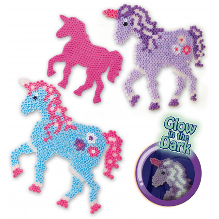 SES Creative - Bügelperlenset Einhorn Glow in the Dark