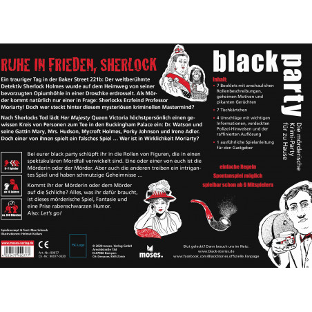 moses. - black stories - black party - Ruhe in Frieden, Sherlock