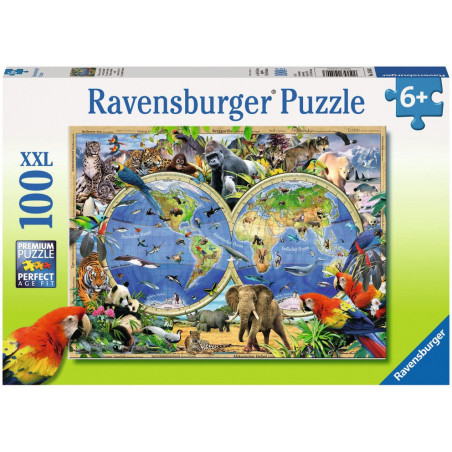 Ravensburger - Tierisch um die Welt, 100 Teile