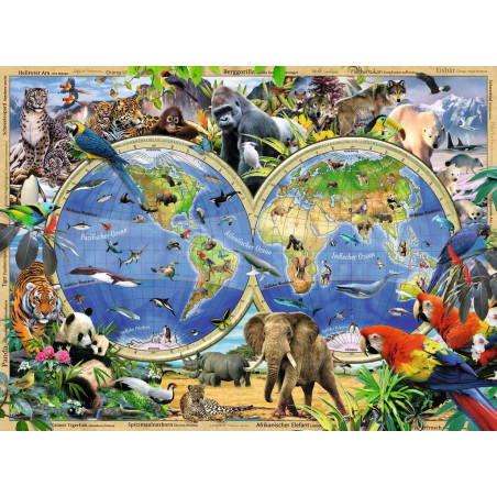 Ravensburger - Tierisch um die Welt, 100 Teile