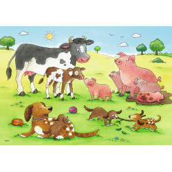 Ravensburger - Glückliche Tierfamilien, 2 x 12 Teile