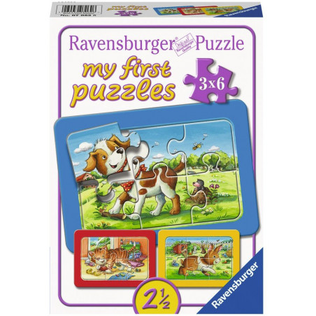 Ravensburger - Meine Tierfreunde, 3 x 6 Teile
