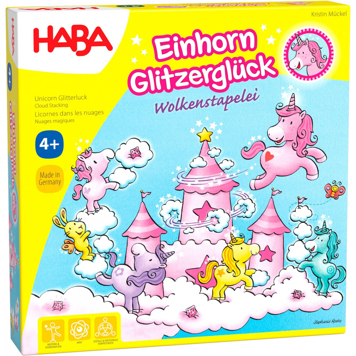 HABA - Einhorn Glitzerglück - Wolkenstapelei
