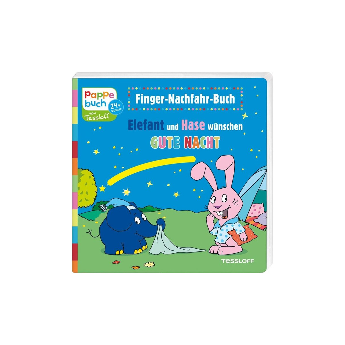 Tessloff - Finger-Nachfahr-Buch - Elefant und Hase wünschen Gute Nacht