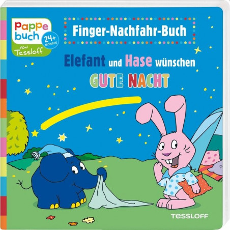 Tessloff - Finger-Nachfahr-Buch - Elefant und Hase wünschen Gute Nacht