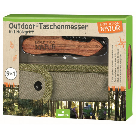 moses. - Expedition Natur Outdoor-Taschenmesser mit Holzgriff moses. - Expedition Natur Outdoor-Taschenmesser mit Holzgriff