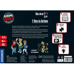 KOSMOS - Krimi-Puzzle - Die Drei ??? Kids: T-Rex in Action, 200 Teile