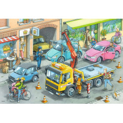 Ravensburger - Müllabfuhr und Abschleppwagen, 2 x 24 Teile