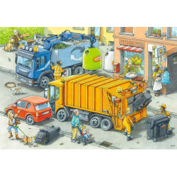 Ravensburger - Müllabfuhr und Abschleppwagen, 2 x 24 Teile
