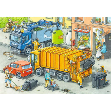 Ravensburger - Müllabfuhr und Abschleppwagen, 2 x 24 Teile