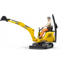 Bruder - JCB Mikrobagger 8010 CTS und Bauarbeiter