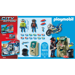 PLAYMOBIL 70572 - City Action - Polizei - Motorrad Verfolgung des Geldräubers