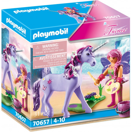 PLAYMOBIL 70657 - Fairies - Einhorn mit Schmück-Fee