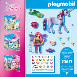 PLAYMOBIL 70657 - Fairies - Einhorn mit Schmück-Fee