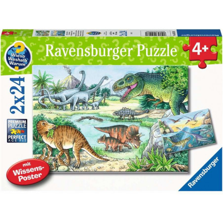 Ravensburger - Wieso? Weshalb? Warum? - Saurier und ihre Lebensräume, 2 x 24 Teile