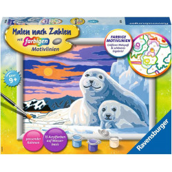 Ravensburger - Malen nach Zahlen - Niedliche Robben