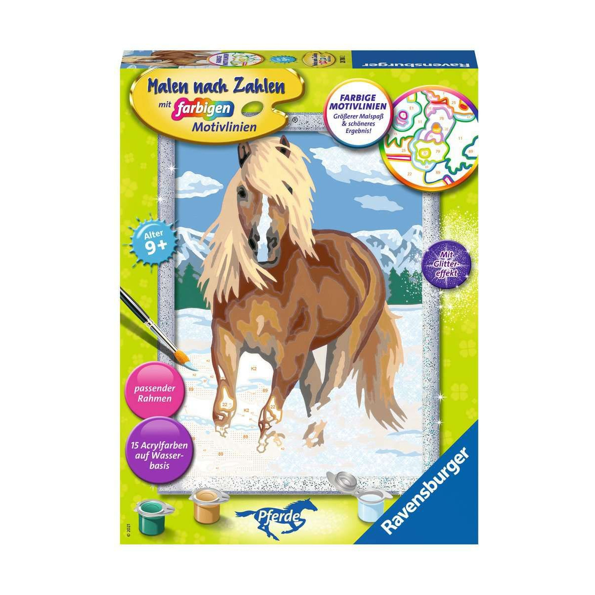 Ravensburger - Malen nach Zahlen - Haflinger im Schnee